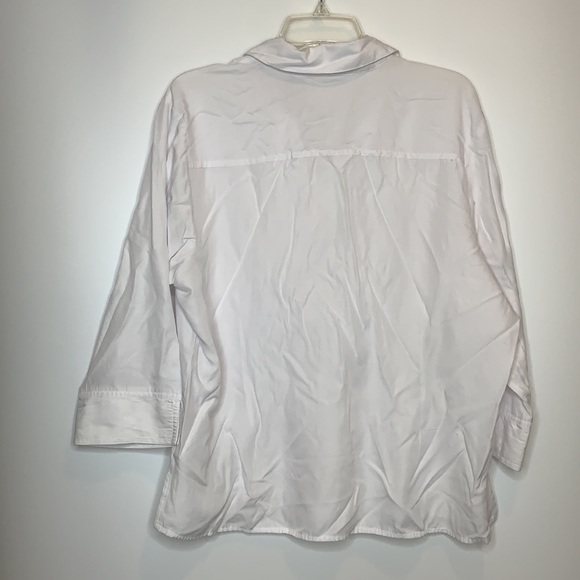 Joanna Plus Button Down Top White 1X PLUS SIZE - Picture 6 of 6